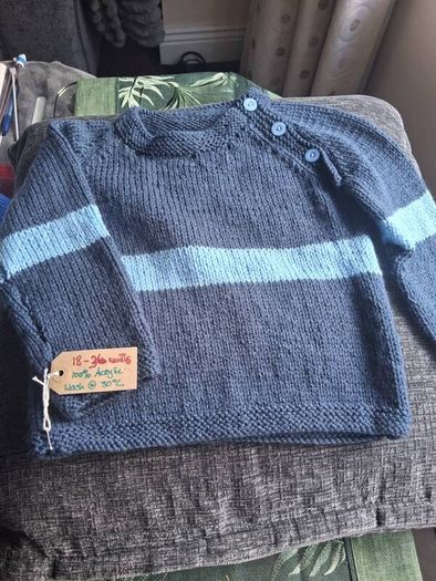 County colours hand knitted kids jumpers