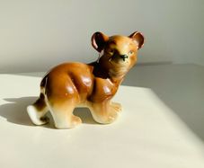 Vintage USSR Lomonosov LFZ Porcelain Bear Cub Figurine Model 7782 Russian Collectible
