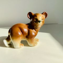 Vintage USSR Lomonosov LFZ Porcelain Bear Cub Figurine Model 7782 Russian Collectible