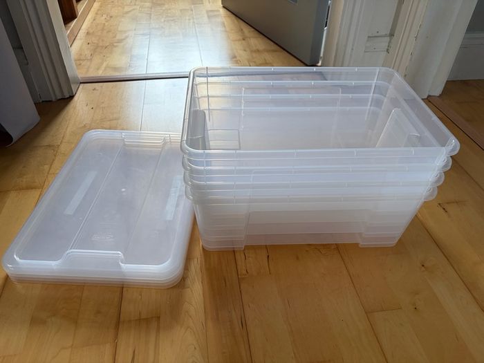IKEA Samla Storage Boxes with lid x 4