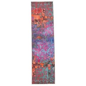 Soft Washable Multicolour Canvas  Blazing  Runner Rug