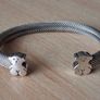 Tous silver mesh bangle bracelet with teddy bears Image 2
