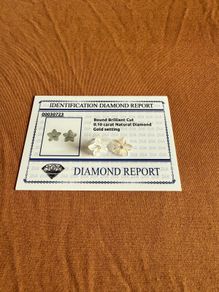 Mother of Pearl snd Natural Diamond Earring