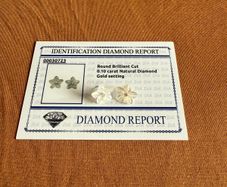 Mother of Pearl snd Natural Diamond Earring