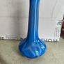 Vintage Murano Moretti Style Glass Cased Blue Vase Over red And White Swirl Image 2