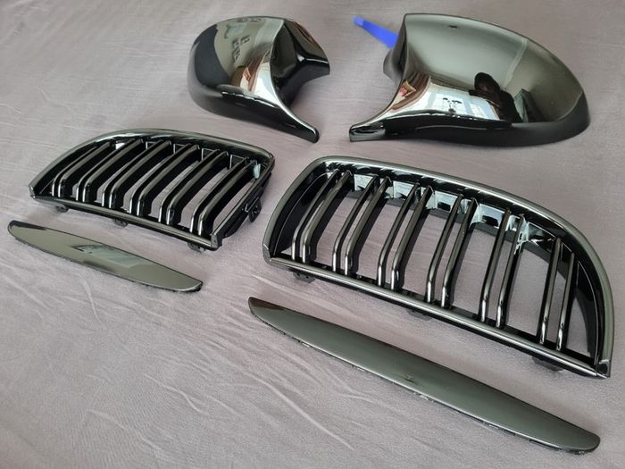 BMW 3 Series E90 E91 Pre-Lci Kidney Grilles & Mirror Covers Set Brand New