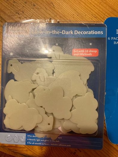 3 Pkts for children. Glow in the dark stars & Sheep.  / Safety mini bath mats. New