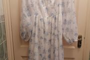 Blue and white floral dress 12 to 14