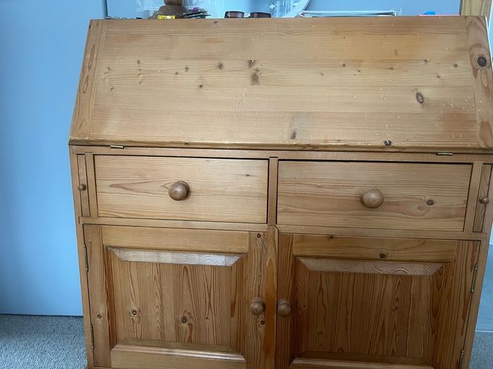 French handmade pine desk