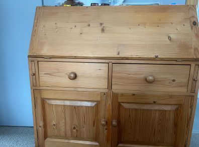 French handmade pine desk
