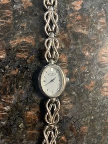 rotary ladies solid silver watch