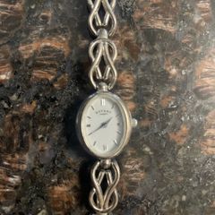 rotary ladies solid silver watch