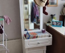 Vintage white dressing/ hallway cabinet