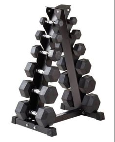 Hex Dumbbells 2.5kg - 15kg + storage rack (new)