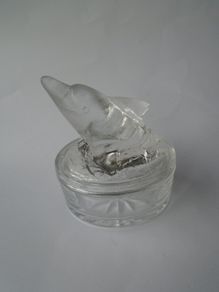 Glass trinket box.Dolphin glass box, Ornament, Gift