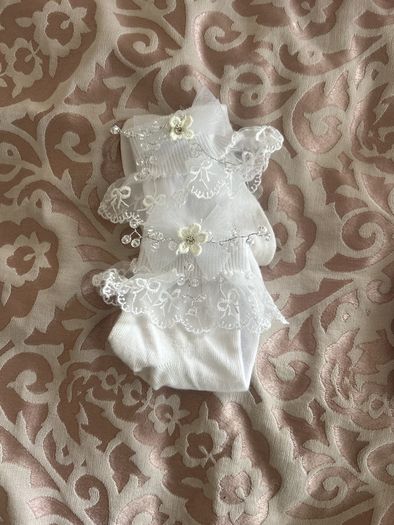 communion shoes and bag veil