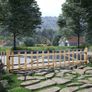 Double Fence Gate Hazel Wood 300x60 cm Image 2