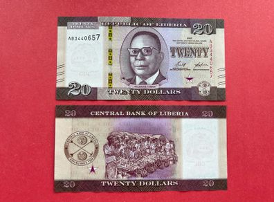 Liberia  20 Dollars  2022  Pick 39a  ( Uncirculated )