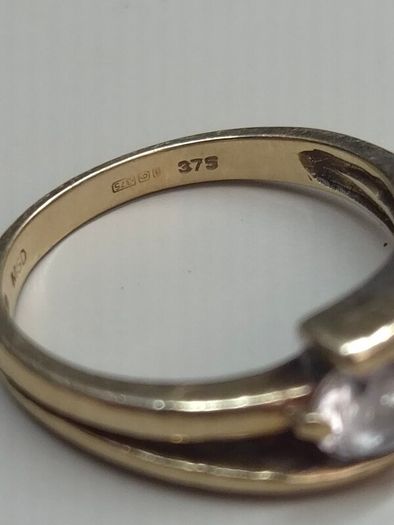Vintage 9ct Gold Solitaire Ring Fully Hallmarked Dublin Size 51.5