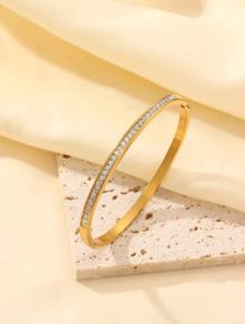 Rhinestone gold colour bangle
