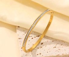 Rhinestone gold colour bangle