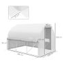 3 x 2(m) Walk-in Polytunnel Greenhouse, Zipped Roll Up Sidewalls, Mesh Door, 6 Mesh Windows, Tunnel Warm House Tent with PE Cover, Complimentary Plant Labels and Gloves, White Image 4