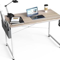 NEW SALE | Writing Computer Desk, Office Work Desk for student and worker, Laptop Table with Storage Bag and Headphone Hook,Modern Simple Style Desks for Bedroom, Home, Office(80x50x75cm)
