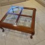 Solid Wood Glass Top Coffee Table Image 8