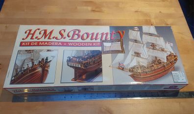 H.M.S. Bounty, Mint Condition Constructo Modelismo Brand Wooden Model Kit in a scale of 1:50, BNIB, Still Cellophane Sealed, 100s of Sealed Wooden Pieces, Metal Hardware and Finished Sails