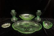 Art deco 5 piece dressing table set