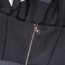 Zara Charcoal Dark Grey Pleated Corset-Style Strap Midi Dress Size L Image 10