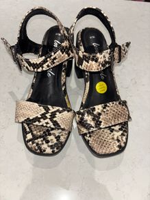 womans snake skin sandals