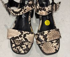 womans snake skin sandals