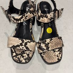 womans snake skin sandals