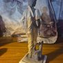 Vintage Sculpture of an Elegant Lady with a Dog Image 5