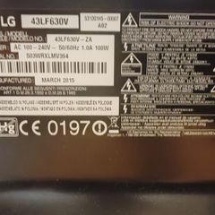 LG smart TV 43"
