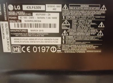 LG smart TV 43"