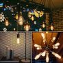 Edison Light Bulbs - Vintage Style E27 Edison Screw Bulb Squirrel Cage - Amber Warm Dimmable - ST64 60W - Pack of 6. Image 3
