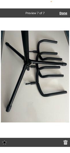 Electric Guitar stand Comfortably takes 3 instruments and collapses for hand storage/travel height adjustment option  electric acoustic classical guitar parts accessories