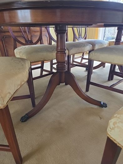 dining table and chairs x8
