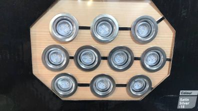 10 LED Cricular Decking Lights Blue Light Kit IP68