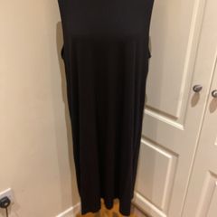 Monki viscose/elastane black shift dress size 14-16