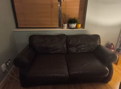 2 seater leather