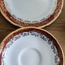 20 pcs Vintage Royal Tara Tea Set Burgundy Red Gold Image 3