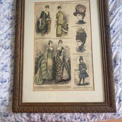 Victorian Framed Page "The Queen" The Lady's Newspaper 1886
