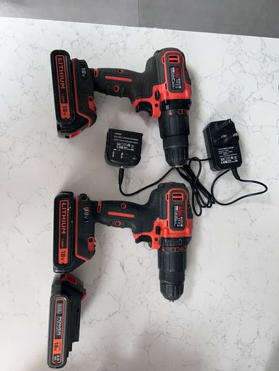 2 X Black & Decker cordless drill