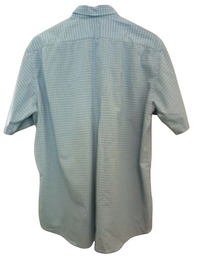 Lacoste micro-gingham cotton button-down shirt