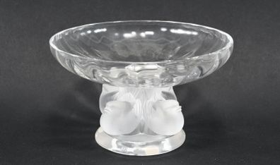 Fantastic signed Lalique France pedestal bowl