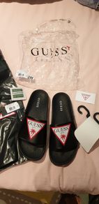 guess pool slides slippers