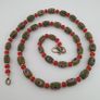 Antique Venetian Style Gabri Eyes & Venetian WhiteHeart Glass Beads Necklace Image 2